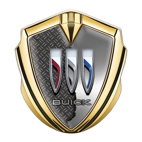 Buick Tuning Emblem Self Adhesive Gold Half Cut Tricolor Logo