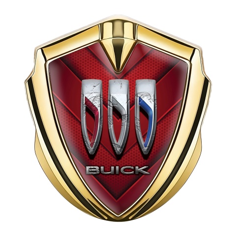 Buick Fender Emblem Gold Red V Shaped Template Color Logo