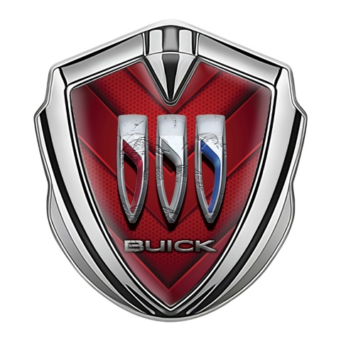 Buick Fender Emblem Silver Red V Shaped Template Color Logo
