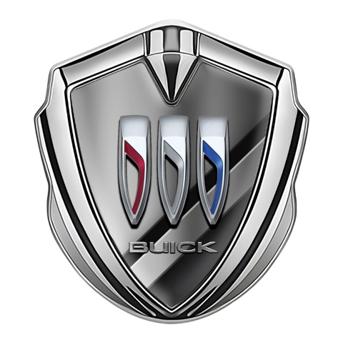 Buick Tuning Emblem Self Adhesive Silver Slides Tricolor Logo