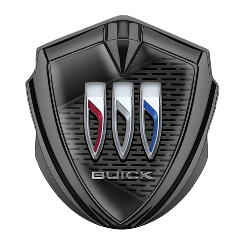 Buick Trunk Emblem Badge Graphite Movie Shutter Tricolor Logo Style
