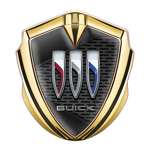 Buick Trunk Emblem Badge Gold Movie Shutter Tricolor Logo Style