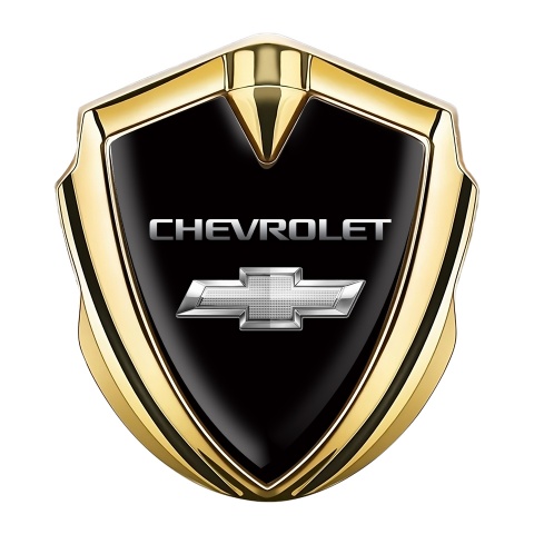 Chevrolet Self Adhesive Bodyside Emblem Gold Black Base Clean Logo