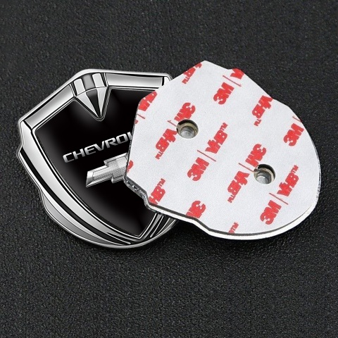 Chevrolet Self Adhesive Bodyside Emblem Silver Black Base Clean Logo