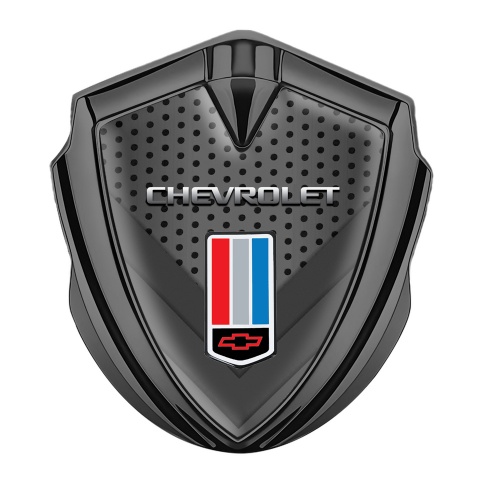 Chevrolet 3D Car Metal Emblem Graphite V Shaped Mesh Tricolor Edition