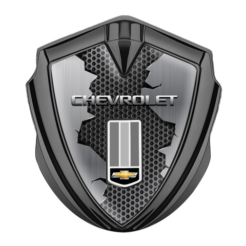 Chevrolet Self Adhesive Bodyside Emblem Graphite Torn Metal Mesh Edition