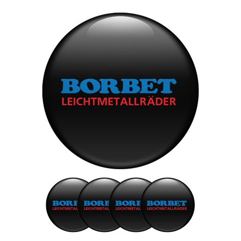 Borbet Sticker Wheel Center Hub Cap Stylish Black stickers
