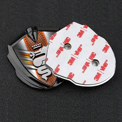 Alfa Romeo Emblem Aufkleber Autozubehor Graphit Tonfarbe Orange Grau Maske Effekt