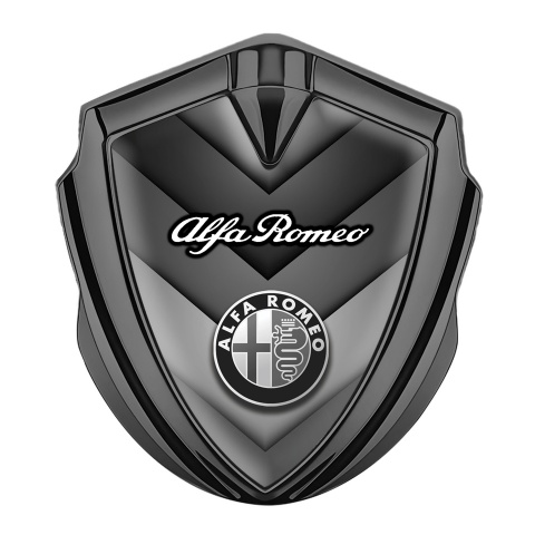 Alfa Romeo Emblem Auto Zeichen Graphit Tonfarbe Grau V Form Auflage