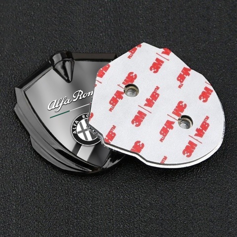 Alfa Romeo Seitenflugel Emblem Aufkleber Graphit Tonfarbe Diagonale Details Stil