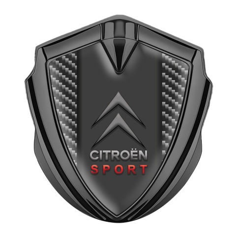 Citroen Emblem Aufkleber Autozubehor Graphit Tonfarbe Schwarz Kohlenstoff Basis und Sport Logo