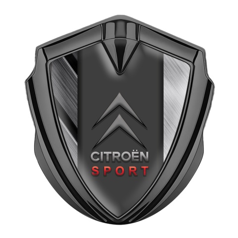 Citroen Seitenflugel Emblem Aufkleber Graphit Tonfarbe Mit Metall elemente und Sport Logo