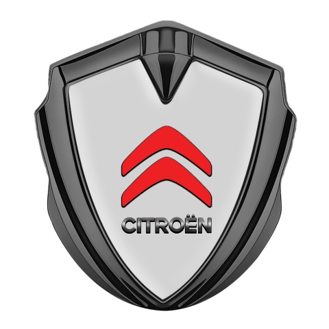 Citroen Emblem Aufkleber Autozubehor Graphit Tonfarbe mit Grau basis Rote Logo Design