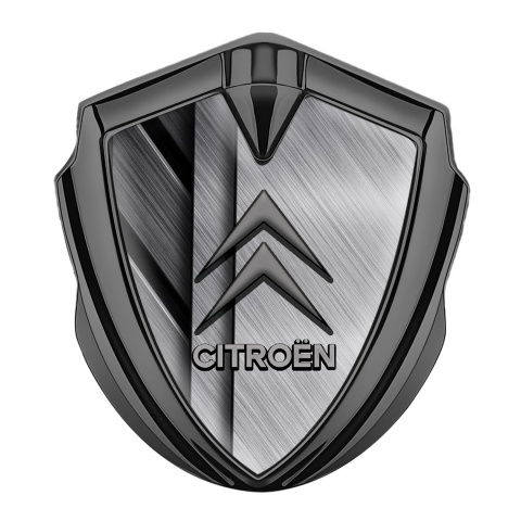 Citroen Emblem Auto Zeichen Graphit Tonfarbe mit Gestapelte Teller Effekt und Grau Logo