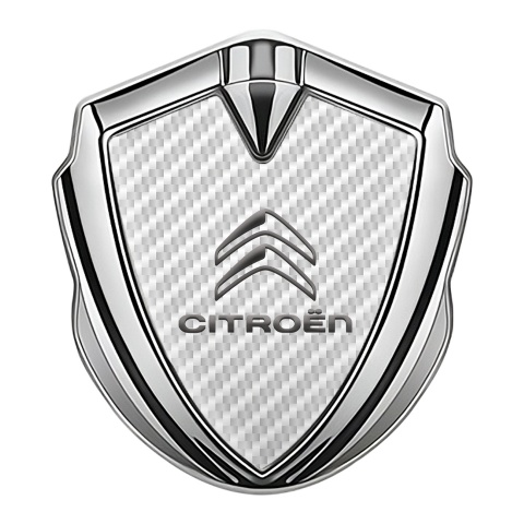 Citroen Emblem Abzeichen Silbertonfarbe Weiss Kohlenstoff Version