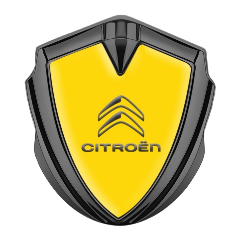 Citroen Emblem Aufkleber Autozubehor Graphit Tonfarbe Gelb Fundament Grau Logo Stil