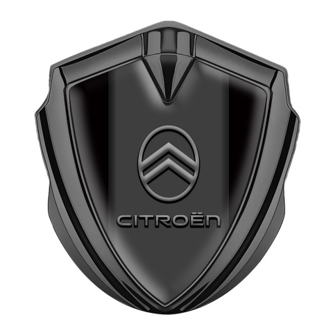Citroen Emblem Auto Zeichen Graphit Tonfarbe Schwarz Hintergrund mit Neues Design Logo