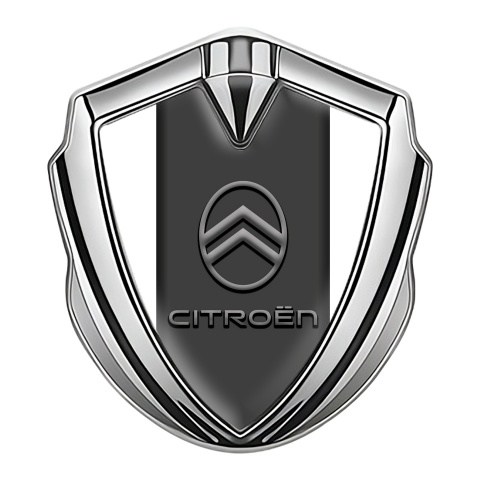 Citroen Emblem Aufkleber Autozubehor Silbertonfarbe Weiss Basis und Neues Design Logo