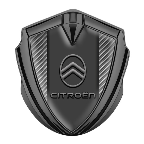 Citroen Seitenflugel Emblem Aufkleber Graphit Tonfarbe mit Kohlenstoff Basis Version