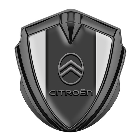Citroen Emblem Auto Zeichen Graphit Tonfarbe Grau Basis mit Neues Design Logo
