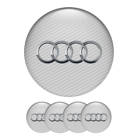 Audi Wheel Center Caps Emblem Light Gray Dream
