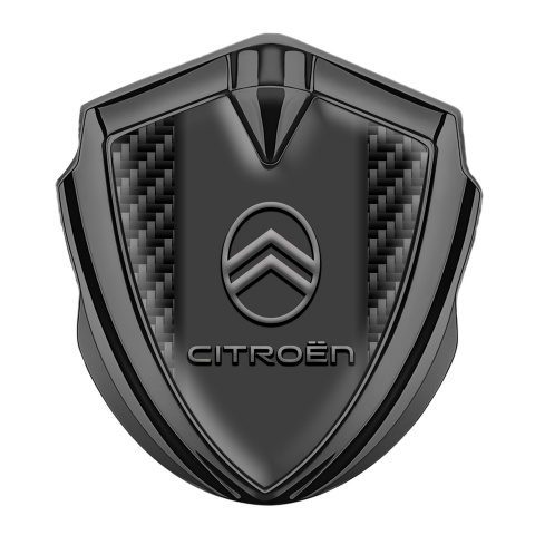 Citroen Abzeichen selbstklebend Graphit Tonfarbe Schwarz Kohlenstoff Version