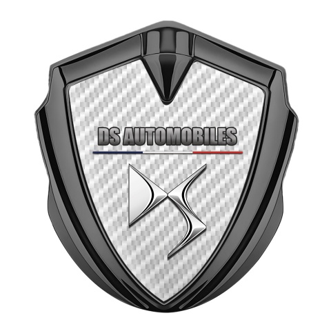 Citroen DS Emblem Logo Schriftzug Aufkleber Graphit Tonfarbe Weiss carbon Variante