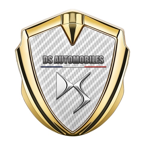 Citroen DS Emblem Logo Schriftzug Aufkleber Goldtonfarbe Weiss carbon Variante