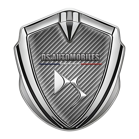 Citroen DS Bodyside Metal Emblem Silver Carbon Template French Flag