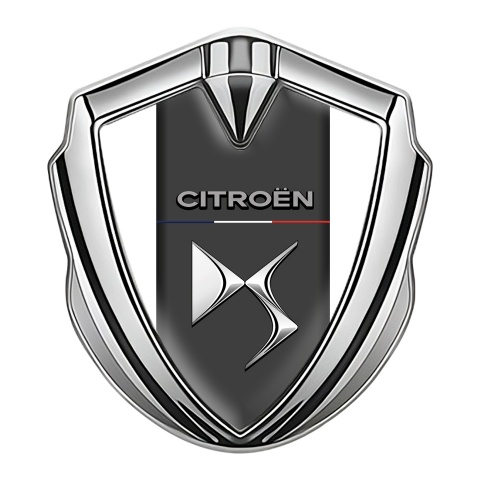 Citroen DS Trunk Emblem Badge Silver White Base Chrome Logo Effect