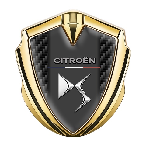 Citroen Bodyside Badge Self Adhesive Gold Black Carbon Chrome Effect