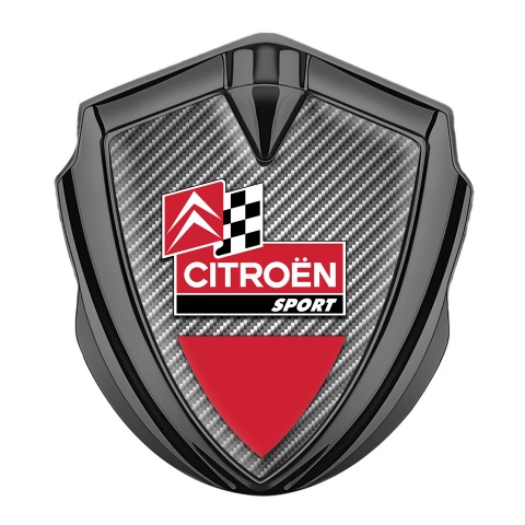 Citroen Sport Trunk Emblem Badge Graphite Light Carbon Base Racing Design