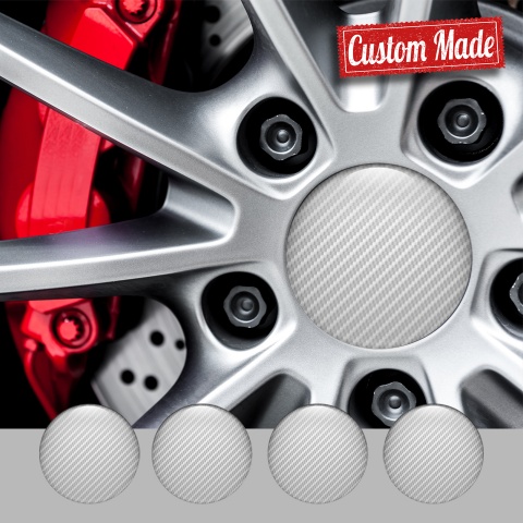 Wheel Emblems for Center Caps Light Grey Carbon