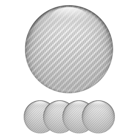 Wheel Emblems for Center Caps Light Grey Carbon