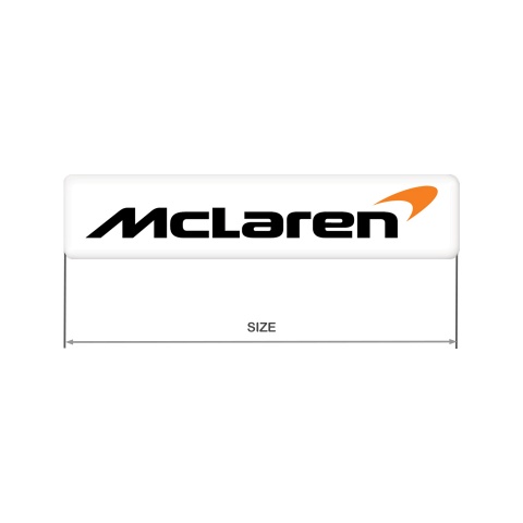 McLaren Silicone Sticker White Classic Design