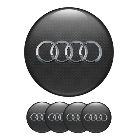 Audi Center Hub Dome Stickers Snakeskin Effect