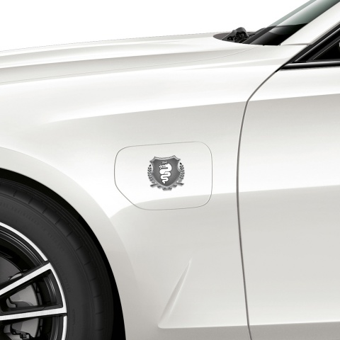 Alfa Romeo Self Adhesive Bodyside Emblem Silver Carbon Base White Serpent