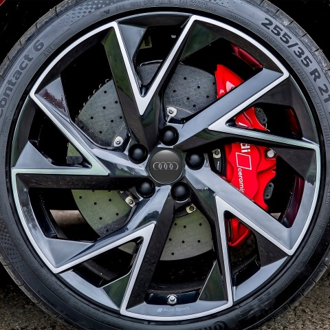 Audi Domed Stickers Wheel Center Cap Delicate Pattern
