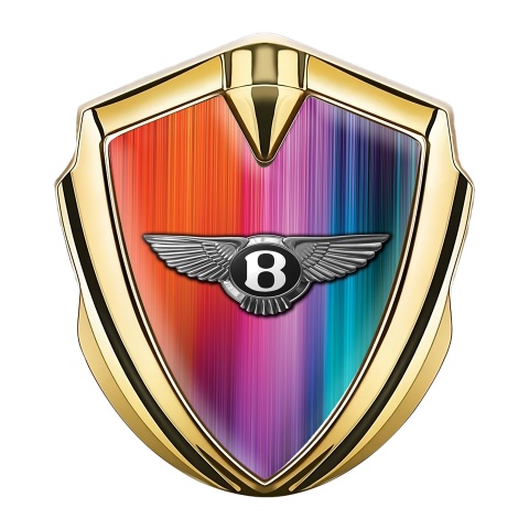 Bentley Emblem Abzeichen Goldtonfarbe Mehrfarbig Design