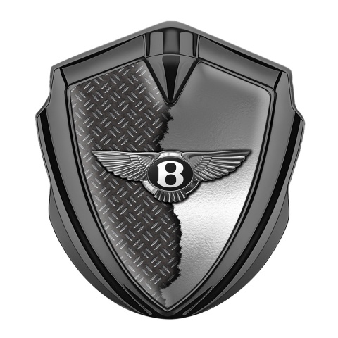 Bentley Emblem Auto Zeichen Graphit Tonfarbe mit 3D Hintergrund Design