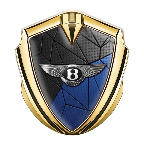 Bentley Emblem Aufkleber Autozubehor Goldtonfarbe Schwarz Blau Mozaik Design