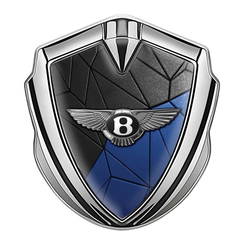Bentley Emblem Aufkleber Autozubehor Silbertonfarbe Schwarz Blau Mozaik Design