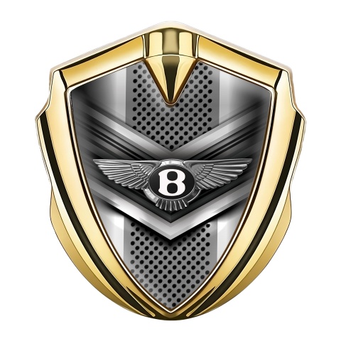Bentley Emblem Abzeichen selbstklebend Goldtonfarbe mit V Form Element Basis Design