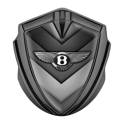 Bentley Seitenflugel Emblem Aufkleber Graphit Tonfarbe mit Grau V Form Panels Design