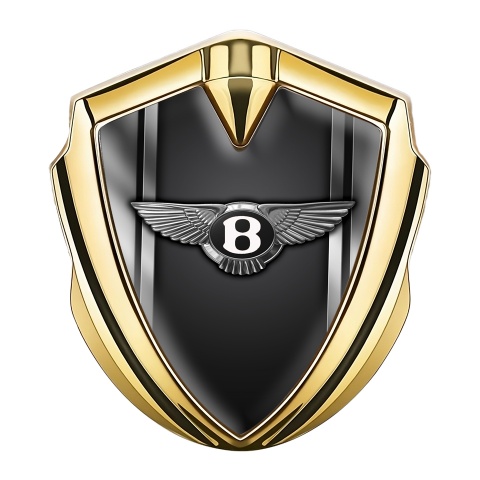 Bentley Emblem Abzeichen selbstklebend Goldtonfarbe Metall rahmen design
