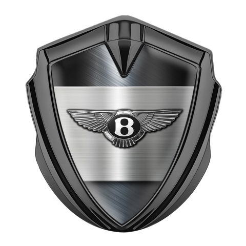Bentley Emblem Abzeichen selbstklebend Graphit Tonfarbe mit Metall design Basis