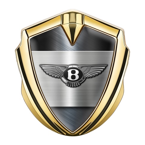 Bentley Emblem Abzeichen selbstklebend Goldtonfarbe mit Metall design Basis