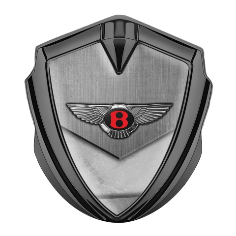 Bentley  Emblem Abzeichen Graphit Tonfarbe Grau Elemente Hintergrund und Rote Logo Motiv