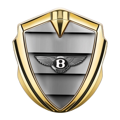Bentley Emblem Aufkleber Autozubehor Goldtonfarbe mit Auto Gitter Effekt