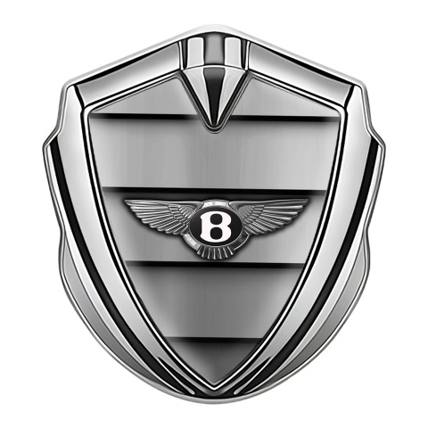 Bentley Emblem Aufkleber Autozubehor Silbertonfarbe mit Auto Gitter Effekt